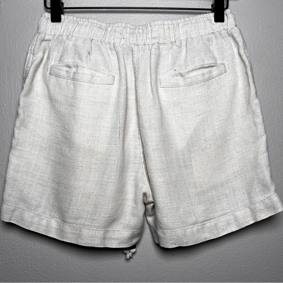 Folks Women 100% Linen‎ Shorts Small Tan Pull On Coastal Lagenlook Beach Resort - Picture 6 of 8
